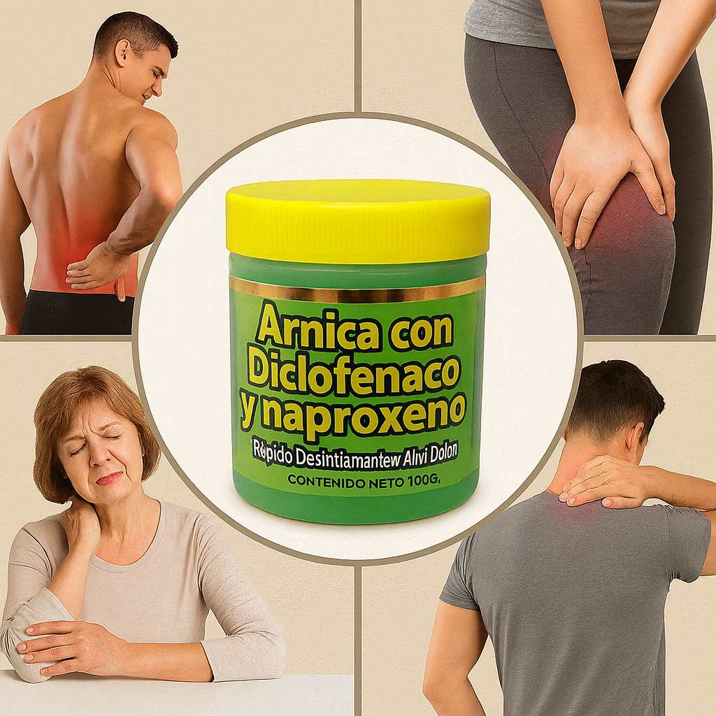 Arnica con Diclofenaco y Naproxeno 100gr