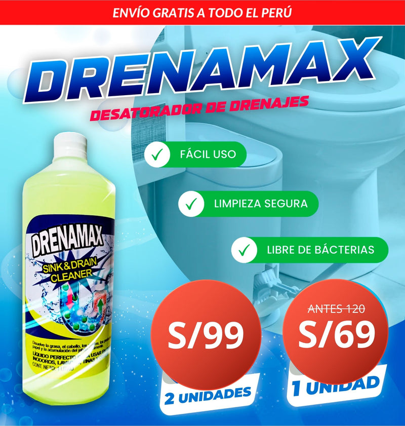 DRENA MAX™-Desatorador Líquido de Tuberías T